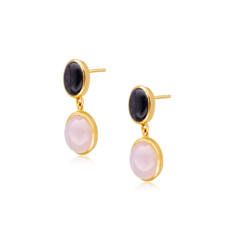 Mosaic Earrings - Rose