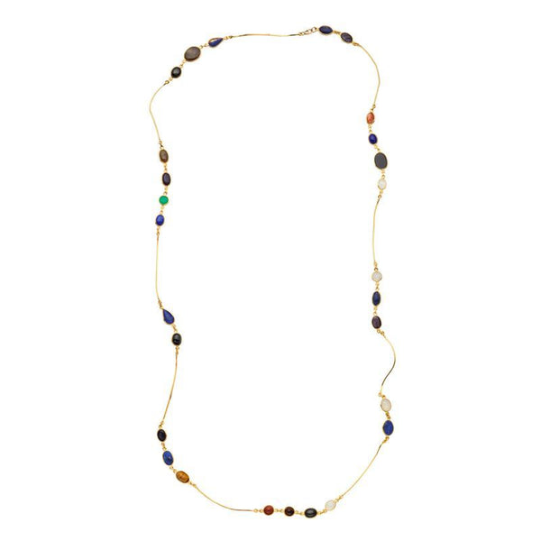 Mosaic Semi-Precious Stone Vermeil Necklace