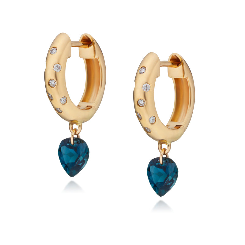 Rangoli Sapphire Hoops