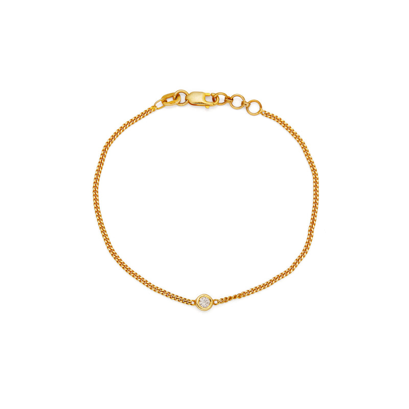 Classic 14k Gold Diamond Bracelet