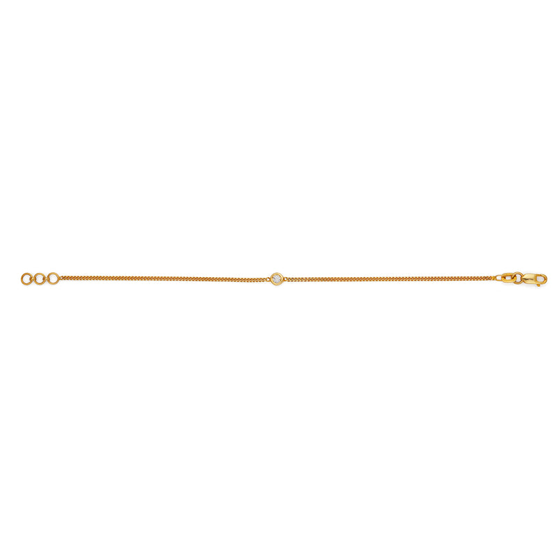 Classic 14k Gold Diamond Bracelet