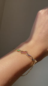 Ethereal Jewels Paper-clip 14k Gold Bracelet