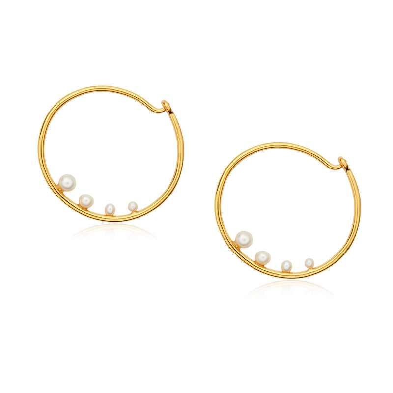 Cloud Pearl Hoops