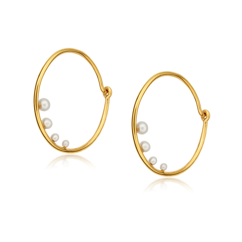 Cloud Pearl Hoops