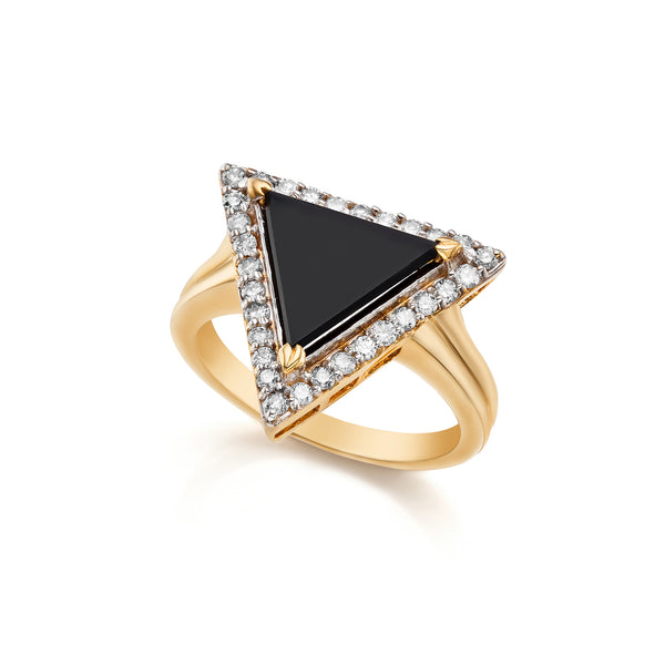 Alta Onyx Ring with Diamonds