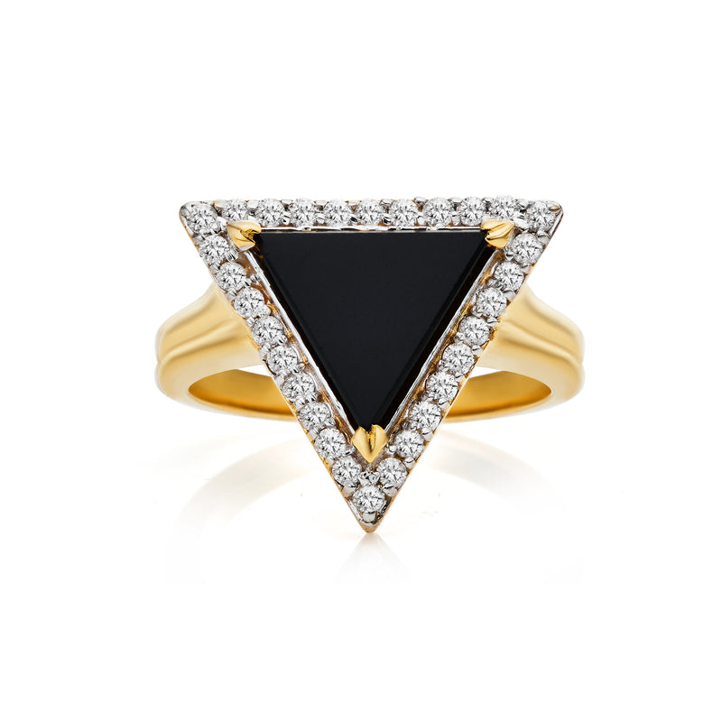 Alta Onyx Ring with Diamonds