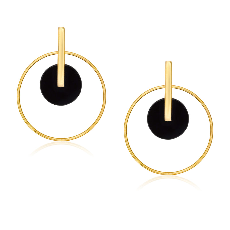 Annika Onyx Hoops