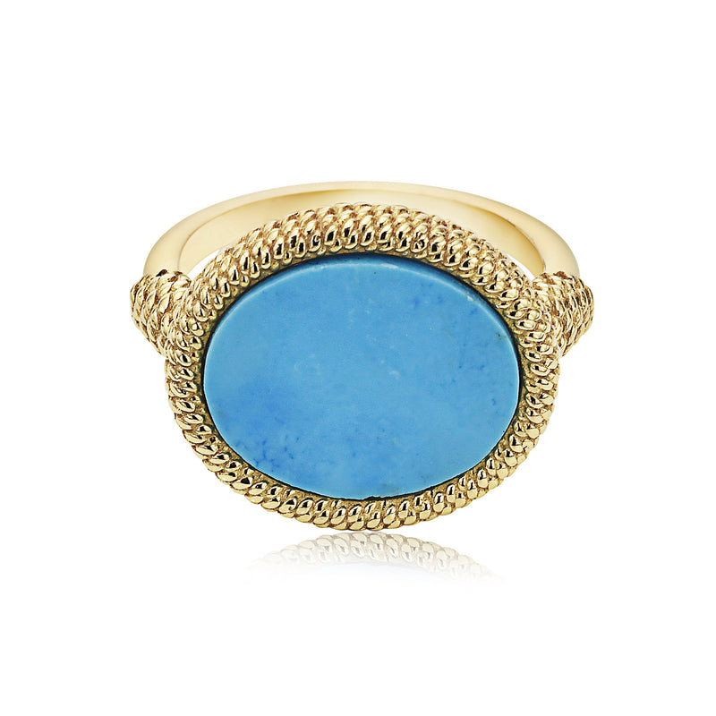 Thea Gold Ring - Turquoise