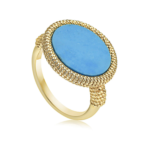 Thea Gold Ring - Turquoise