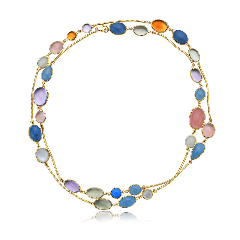 Mosaic Fleur Vermeil Necklace