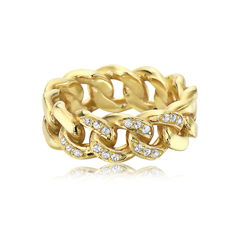 Gigi Curb-chain Vermeil Ring