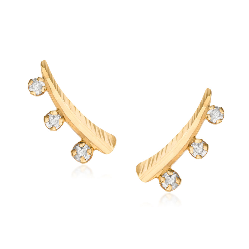 Enya Diamond 14k Gold Climbers