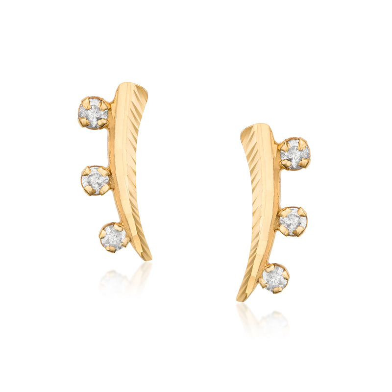 Enya Diamond 14k Gold Climbers