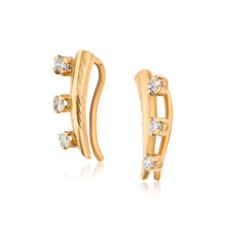 Enya Diamond 14k Gold Climbers