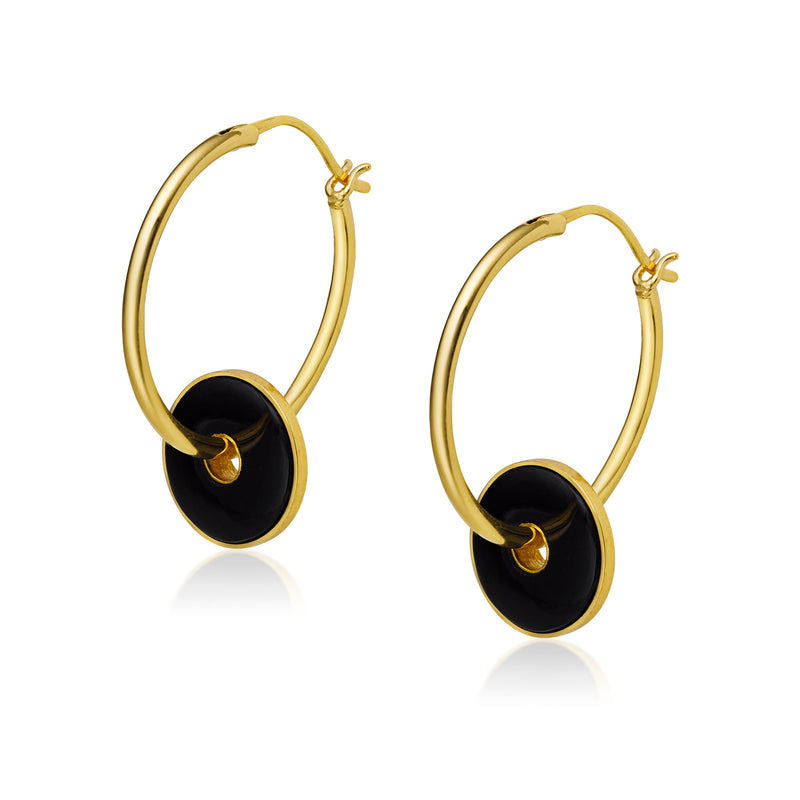 Grace Onyx Hoops