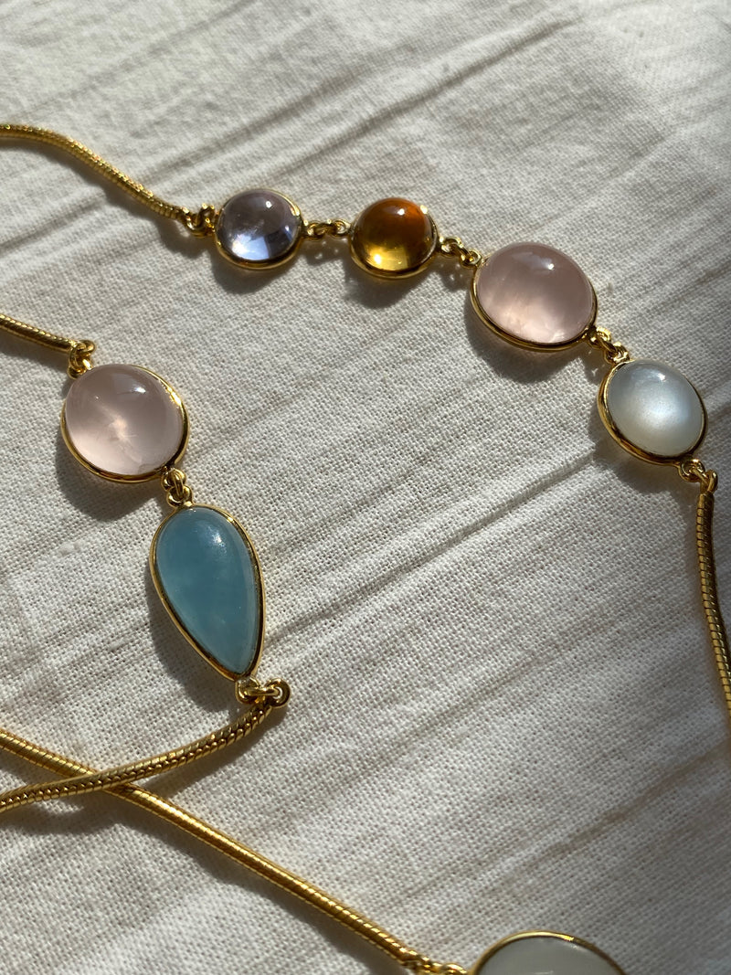 Mosaic Fleur Vermeil Necklace