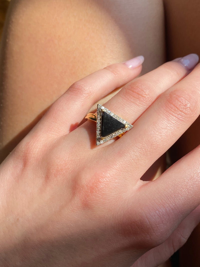 Alta Onyx Ring with Diamonds