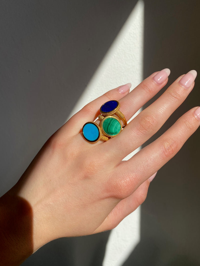 Ara Woven Ring - Turquoise & Gold