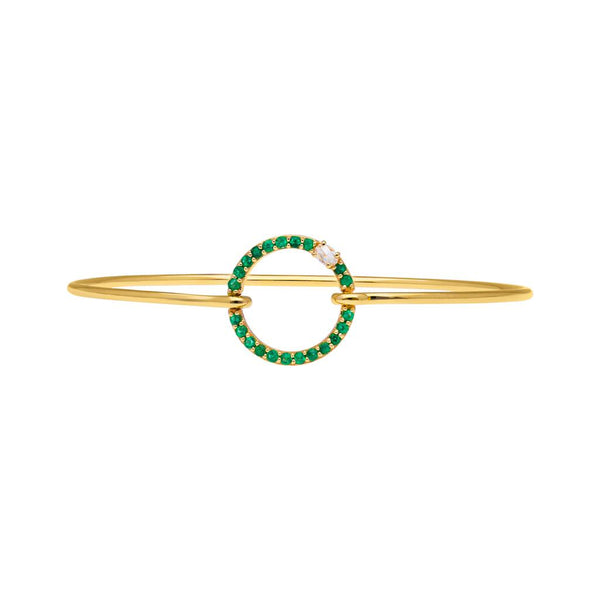In Between Circles - Emerald Bracelet