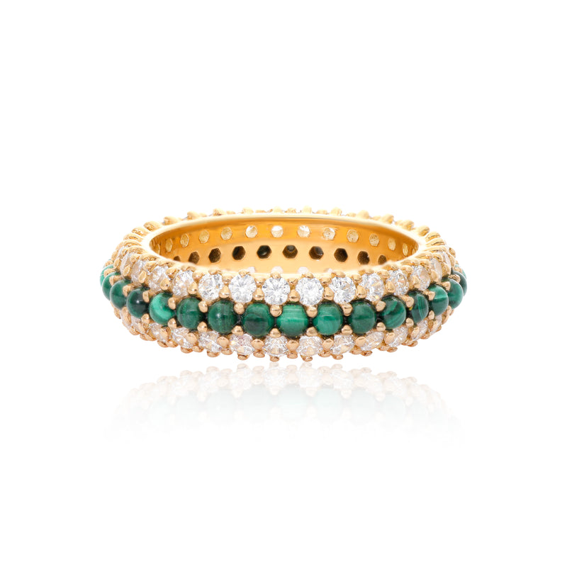 Summer Sparkle Ring - Malachite