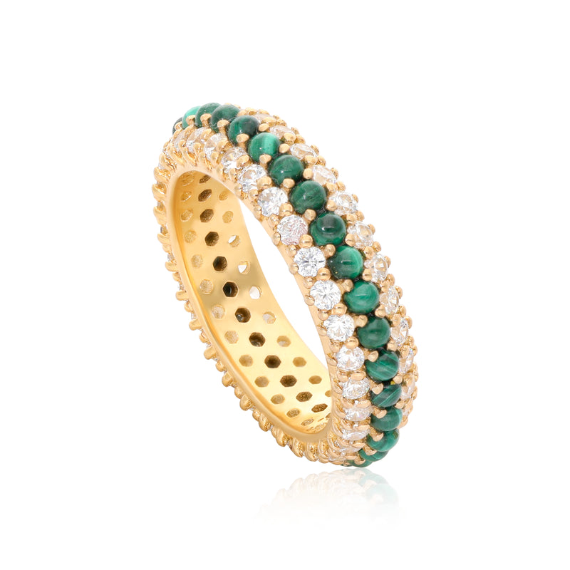 Summer Sparkle Ring - Malachite