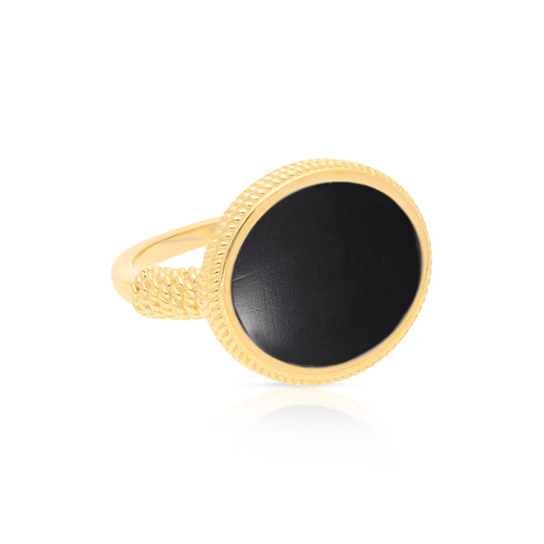 Ara Woven Ring - Black Onyx