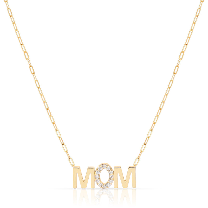 mOm 14k Gold Necklace with Diamonds