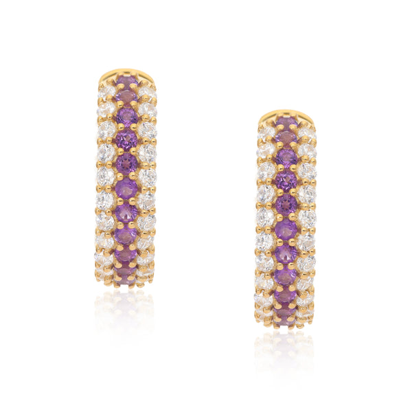 Summer Sparkle Hoops - Amethyst