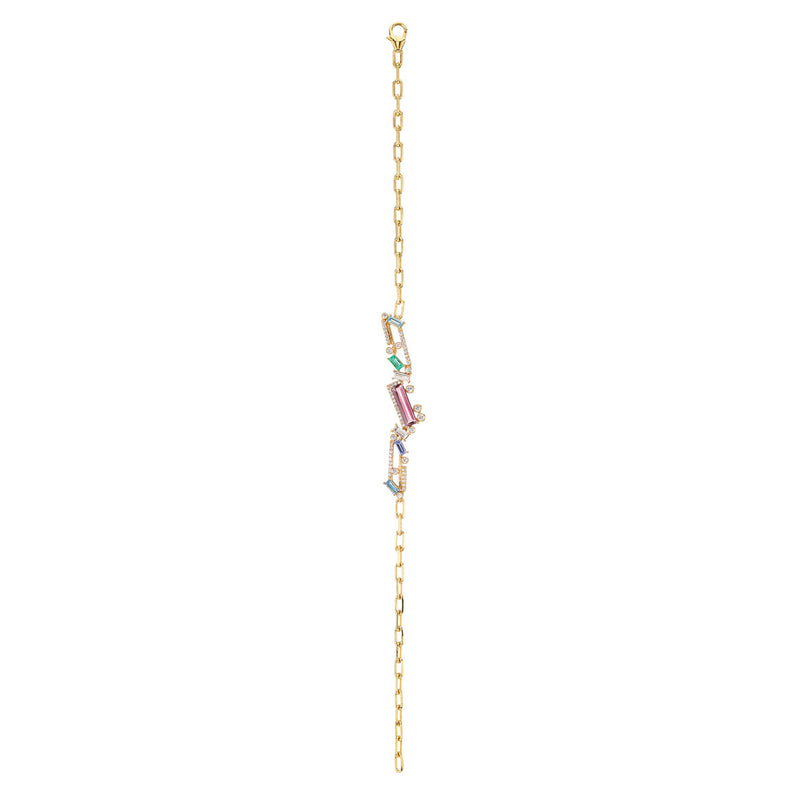 Ethereal Jewels Paper-clip 14k Gold Bracelet