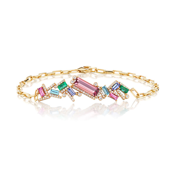 Ethereal Jewels Multi-Baguette 14k Gold Bracelet