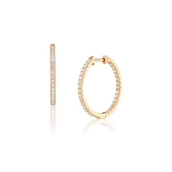 Adele 14k Gold Diamond Hoops