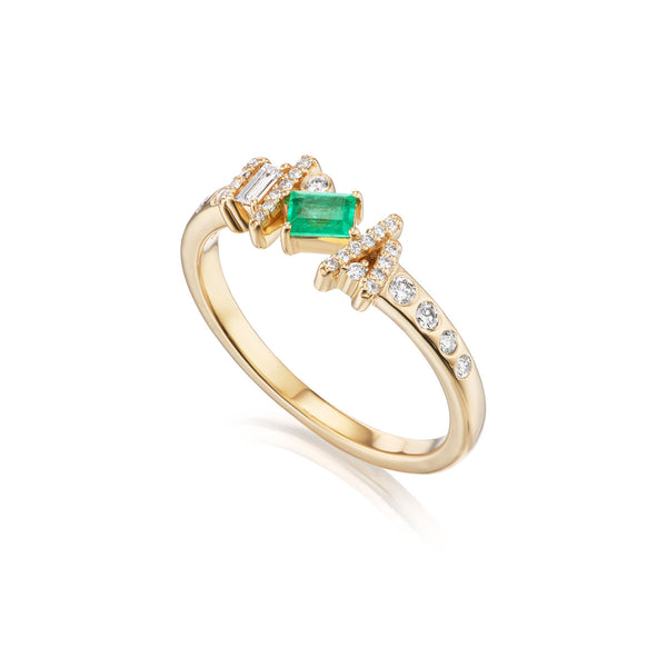 Ethereal Angel Emerald Ring