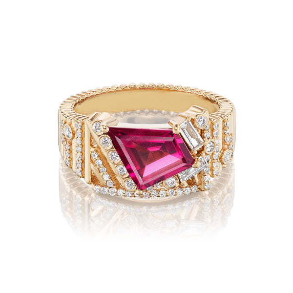 Ethereal Destiny Tourmaline and Diamond Ring