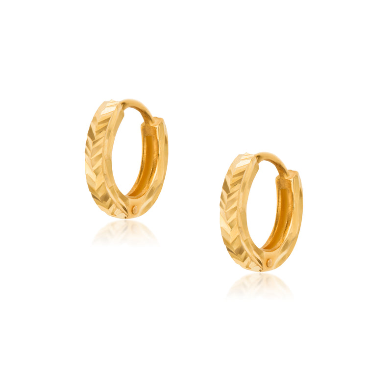 Roma 14k Gold Huggies