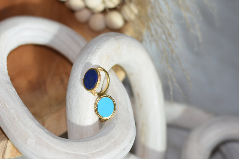 Ara Turquoise Vermeil Woven Ring
