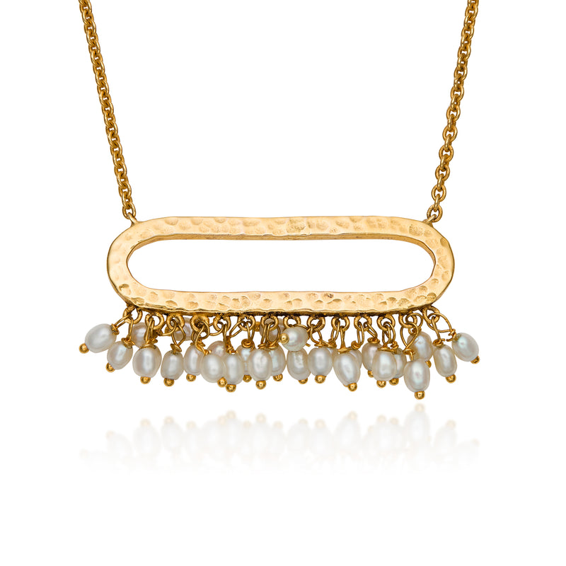 Terra Pearl Fringe Necklace